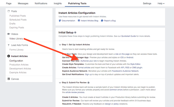 facebook instant articles authorize