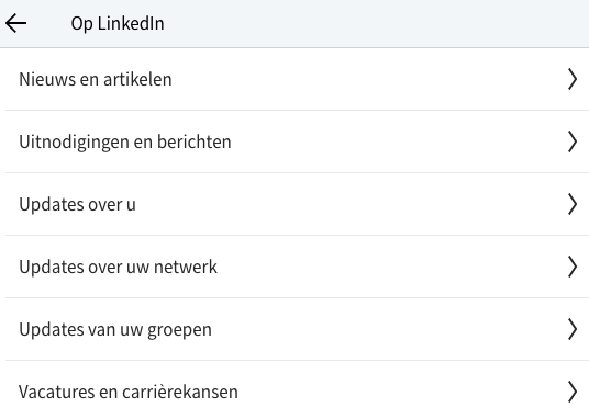 LinkedIn notifications about you