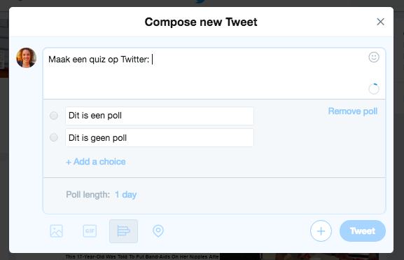 twitter poll quiz format